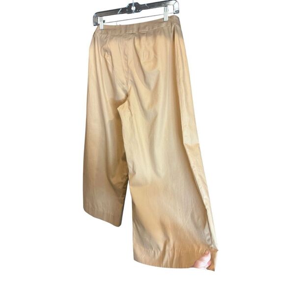 Banana Republic tan High Rise Wide Leg Organic Cotton Cropped Ankle Pants Sz.12 - Picture 7 of 8